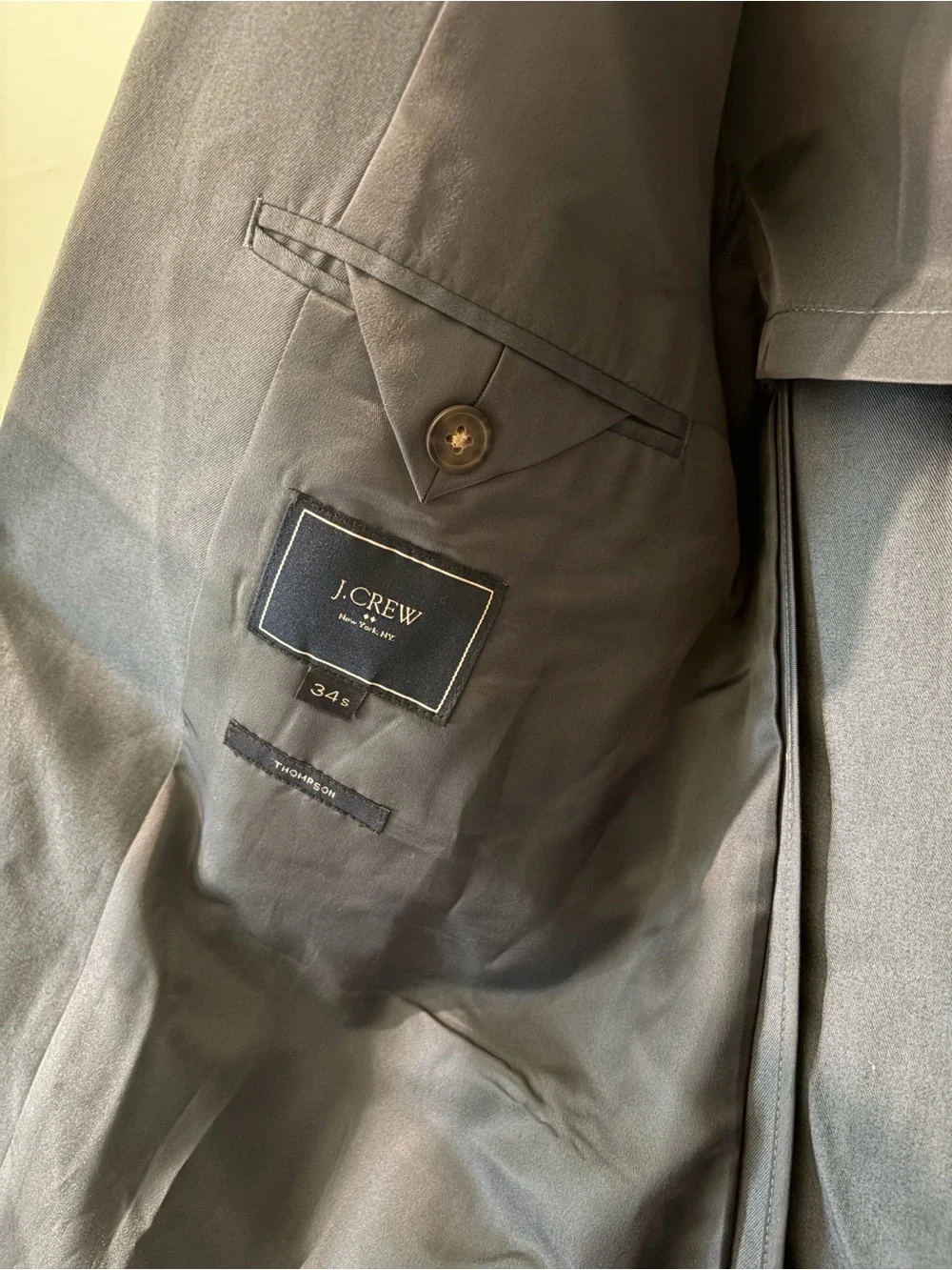 J.Crew Thompson Slim Fit 100% Cotton Suit Jacket in slate blue